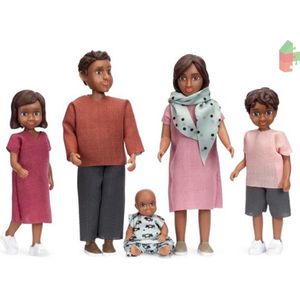 Lundby Set - Poppenhuisfamilie 'Nikki' (5-Delig)