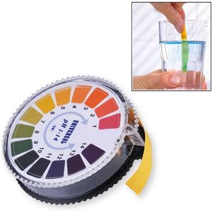 pH indicator, litmoetest, roll paper, range 1-14 for water, urine and saliva