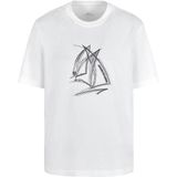Armani Exchange - T-shirt - Wit - Katoen - Korte Mouwen