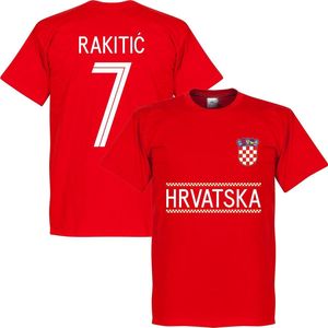 Kroatië Rakitic 7 Team T-Shirt - Rood - L