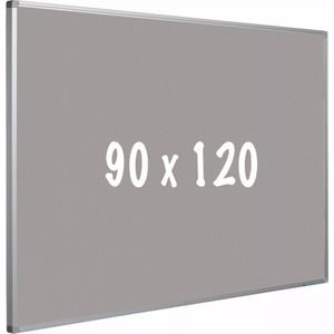 Prikbord kurk PRO Hudson - Aluminium frame - Eenvoudige montage - Punaises - Grijs - Prikborden - 90x120cm