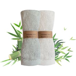 green-goose® Bamboe Spuugdoekjes Duo | 26 x 26 cm | 2 Stuks | Wit en Grijs | Heerlijk Zacht en Duurzaam!