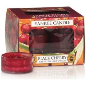 Yankee Candle Black Cherry waxinelichtjes 12 stuks