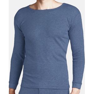 Heren thermo shirt met lange mouw en ronde hals Blauw - maat XL