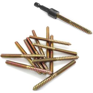 EGoods - 20 stuks M4 x 30 mm stokschroeven voor houtverbinding en meubelpoten