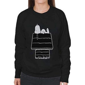 Zwart-Witte Kennel Dames Sweatshirt met Snoopy