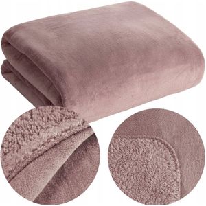 Zachte Dubbelzijdige Plaid Deken 150x200cm - Roze