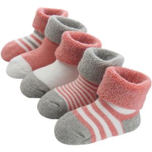 5 Pairs Baby Winter Socks - Thick Thermal Cotton Socks for Boys and Girls