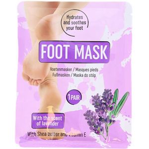 Lavendel Voetenmasker - Paars - Foot Mask - Met Shea Butter & Vitamine E - Set van 2 - Voetenmasker - Zachte voetenmasker - Relax mask
