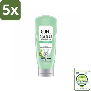 5 x Guhl - Conditioner - Gevoelige Hoofdhuid - 200 ml - Grootverpakking - Haarverzorging Gevoelige Hoofdhuid - Conditioner Gevoelige Hoofdhuid - Milde Conditioner - Conditioner Droge Hoofdhuid - Conditioner Jeuk