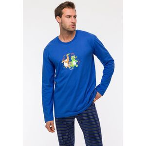 Woody Jongens-Heren Pyjama hoogblauw - maat 092/2J
