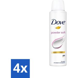 Dove - Deospray - Powder Soft - 150 ml - Voordeelverpakking - 4 stuks