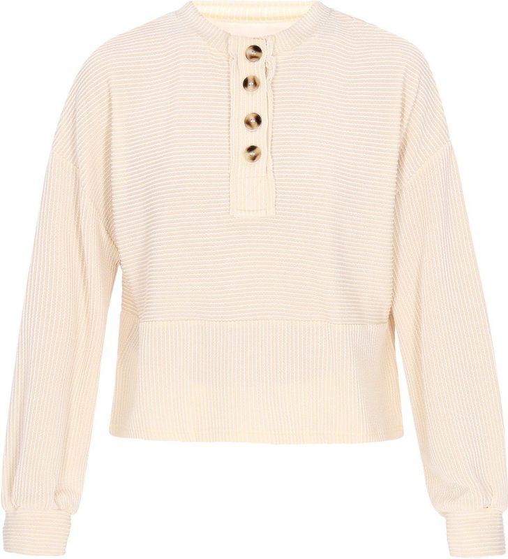 usha - BLUE LABEL - Sweatshirt - Beige/Wit - Fashion Look