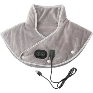 Elektrisch Verwarmd Nek- en Schoudermassage Kussen – Thermisch Kussen met Trillingsmassage, 3 Warmtestanden voor Ontspanning en Rug- en Nekpijn