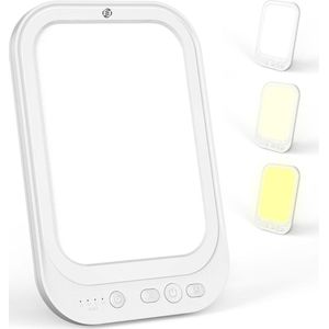 Equivera Lichttherapielamp - Daglichtlamp - Bureaulamp - Tegen Winterdepressie - SAD Lamp - Zonlicht - Meerdere Standen - Timerfunctie