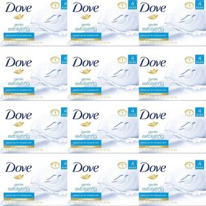 Dove Zeep – Exfoliating - 4x90gr - 12 stuks - Voordeelverpakking - Handzeep