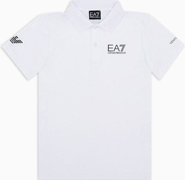 EA7voor jongens. 8NBF23_BJEMZ Tennis Pro Boy polo in marineblauw VENTUS7 technische stof (10Años= 142cm), Casual, Polyamide, Korte mouwen, k