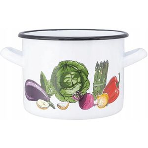 Silesia Emaljeren Pan 'Warzywa' 18cm 3,3L - Inductie & Oven