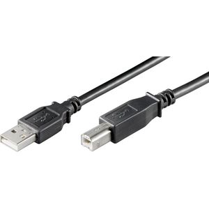 Microconnect USBAB5B USB-kabel 5 m USB 2.0 USB A USB B Zwart