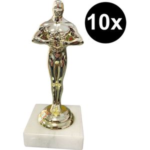 Luxe Hollywood award beeldjes 15 cm 10 stuks