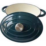 BAUMALU braadpan 30 cm - Ovale vorm - Blauwgroen