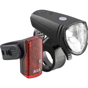 AXA Greenline 15 Lux - LED Fietslampjes Voor en Achter -  Fietsverlichting USB Oplaadbaar