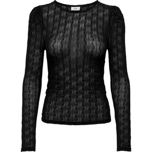 Jacqueline de Yong T-shirt Jdybadu L/s Top Jrs 15308365 Black Dames Maat - XS