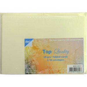 Joy! Crafts TOP Quality Kaarten A6 en Enveloppen Creme C6 8001/0021 50 st- 240 gr kaart - 120 gr enveloppe
