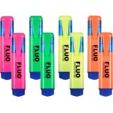 Urban Living Markeerstiften - 8x stuks - fluor kleurenmix - gekleurde highlighters