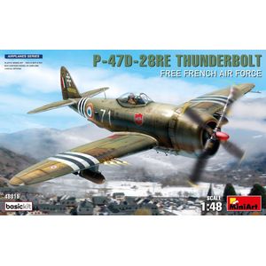 1:48 MiniArt 48015 P-47D-28RE Thunderbolt - Free French Air Force Plastic Modelbouwpakket