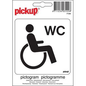 Pickup Pictogram 10x10 cm - Toilet toegankelijk voor rolstoel