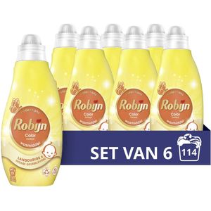 Robijn Klein & Krachtig Collections Vloeibaar Wasmiddel - Color Zwitsal - met 80% biologisch afbreekbare ingrediënten - 6 x 19 wasbeurten