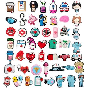 TRANKIELO® - 50 stuks medische schoenen bedels – kleurrijke cartoon decoraties voor klompen en sandalen