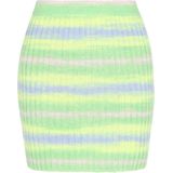 MYMO - Minirok - Lichtblauw Geel Lichtgroen Wit - Slanke Pasvorm