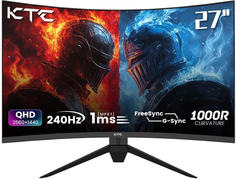 KTC H27S25E Gaming Monitor - 27 inch - 2560x1440 QHD - 240Hz - 1ms MPRT