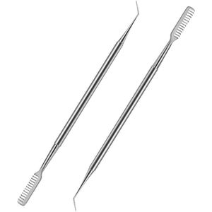 **Allecto Plus - Eyelash Comb Set voor Wimperlifting - RVS Wimperkruller met Borsteltje - Wimperextensions Tool - Mascara Applicator - Wimperlift**