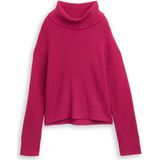 Tom Tailor - Coltrui - Dark Pink Melange - Met Col - Lange Mouwen