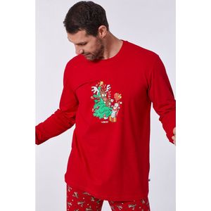 Woody pyjama jongens - rood - 212-1- CPA-Z/407 - maat 140