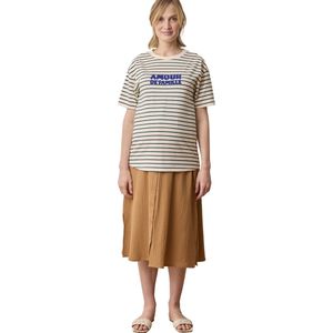 Vertbaudet Gestreept zwangerschapsshirt met opschrift in biologisch katoen