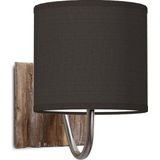 Home Sweet Home wandlamp Bling - wandlamp Drift inclusief lampenkap - lampenkap 16/16/15cm - geschikt voor E27 LED lamp - zwart