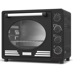 TurboTronic - Retro RVS Elektrische Oven - 35 liter - EV35R - 4 kleuren - Zwart