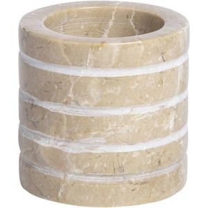 PTMD Marmer Waxinelichthouder - Theelicht - Crème - 3 stuks