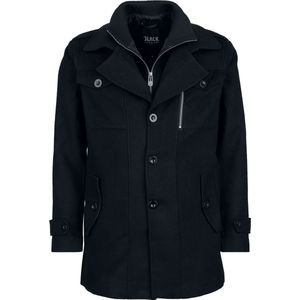 Black Premium by EMP Zwarte jas met borstzakken - Heren - S