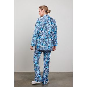 DIDI Dames Travel blazer Mida in offwhite with blue azur Fusion print maat 48