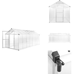 vidaXL Broeikas - Broeikassen - Kas - Kassen - Tuinkas 15,6 m³ 421x190x195 cm aluminium