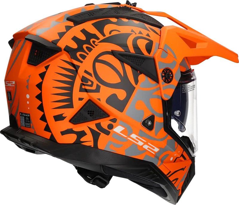 LS2 - MX702 Pioneer II Rangi - Integraalhelm - Kleur: Zwart - Materiaal: Kinetic Polymer Alloy