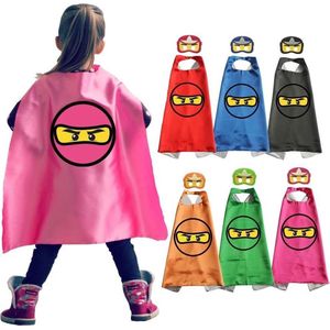 Ninjago feest set van 9 Ninjago capes en maskers - Mix van kleuren