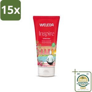 15 x WELEDA - Douchecrème Granada Inspire - Granaatappel - 200 ml - Grootverpakking - Douchecrème - Natuurlijke Douchecrème - Biologische Douchecrème - Granaatappel Douchecrème - Sensueel Douchecrème