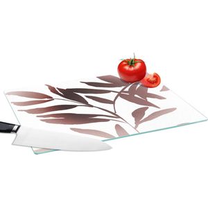 Glazen Snijplank - 39x28 - Bladeren - Design - Abstract - Snijplanken Glas