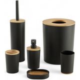 Set van 6 Badkameraccessoires - UTILITY - Seifenspender - Zahnbürstenhouder - Seifenhalter - WC-Bürste - Mülleimer 5L